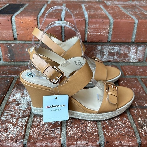 Liz Claiborne Marley Platform Wedge Sandal Women's Size 9.5 - Picture 1 of 9